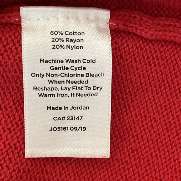 Talbots Tunic Top Sweater Size Small Solid Red Long Sleeve Christmas Holiday - Picture 8 of 10